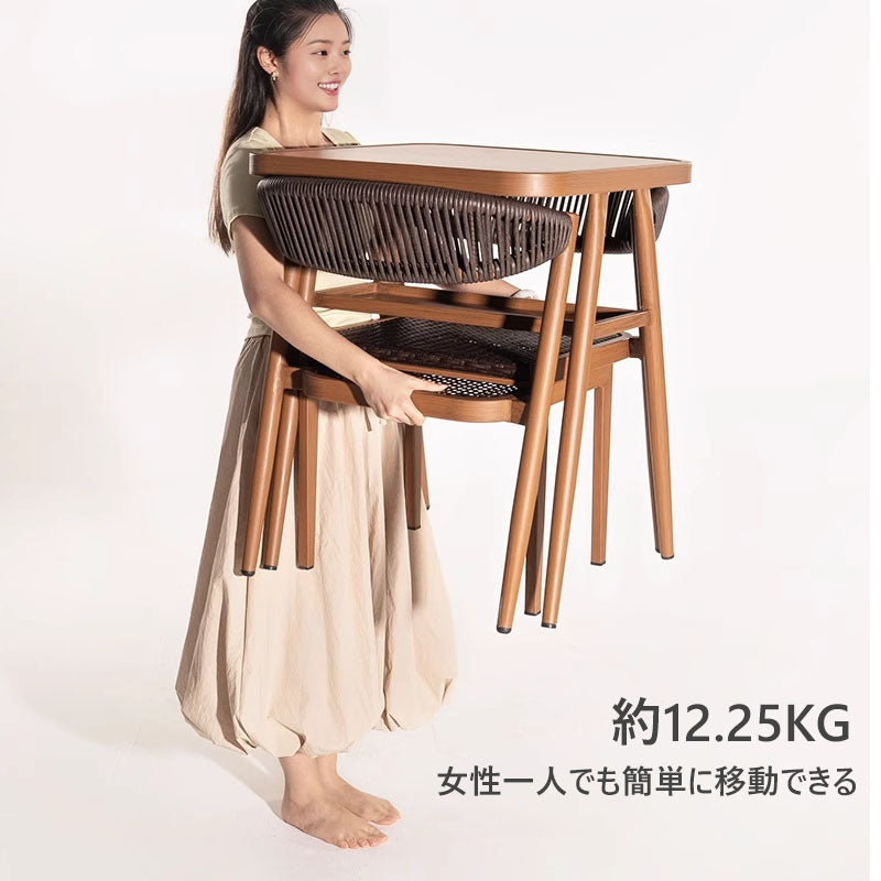 ガーデンテーブル セット屋外用家具 一人暮らし用テーブルセットzy-041