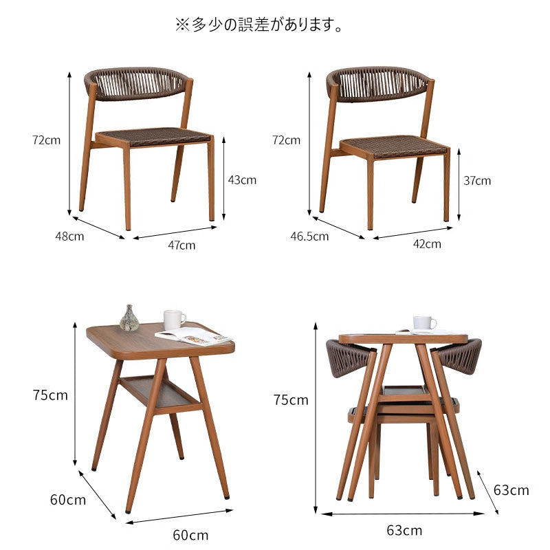 ガーデンテーブル セット屋外用家具 一人暮らし用テーブルセットzy-041