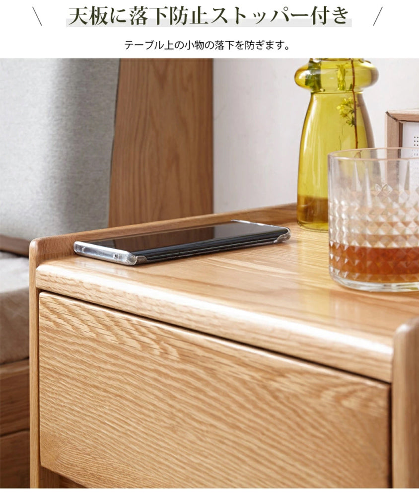 [幅40] サイドテーブル 無垢材 ナイトテーブル おしゃれ 引出し付き 　完成品Y10A01 - BestKagu