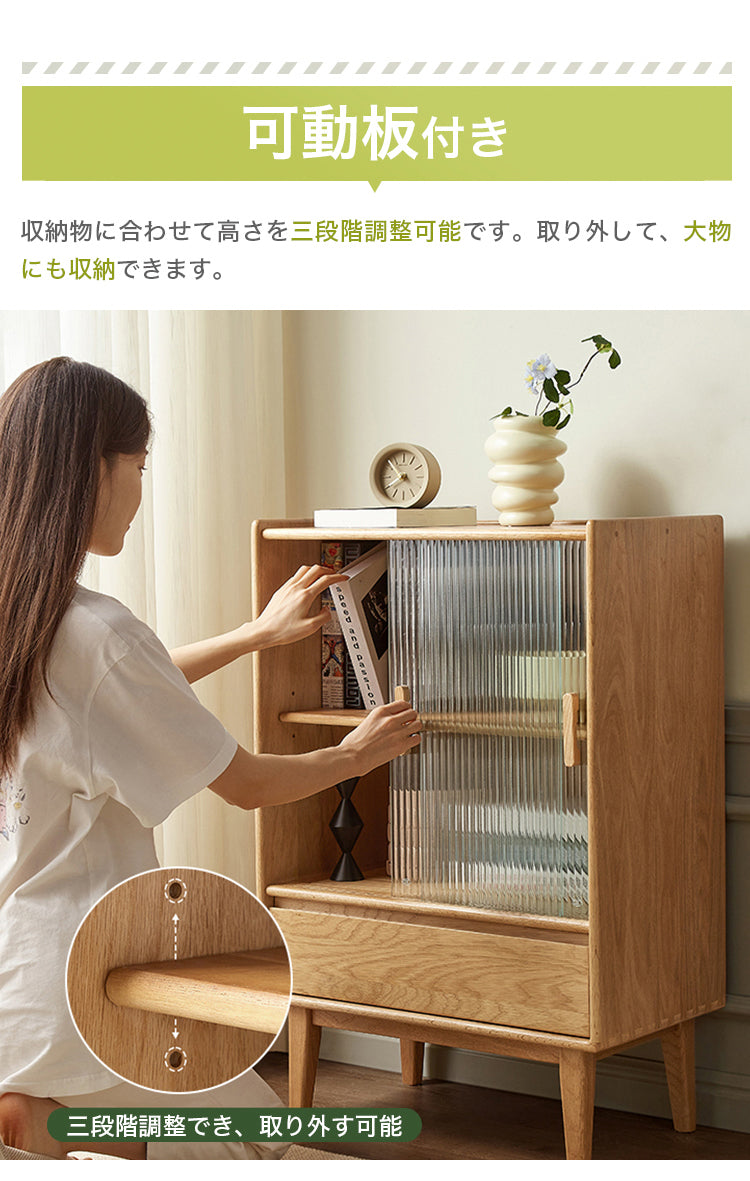 キャビネット チェスト リビングボード 収納ラック 無垢材 北欧風 y-f8102 - BestKagu