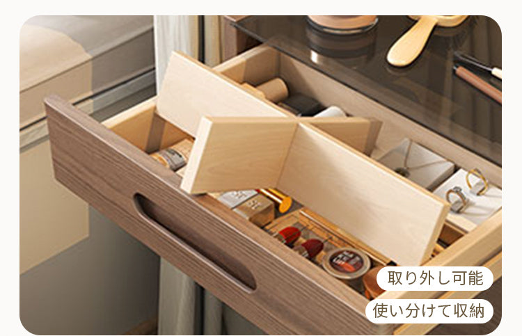 ドレッサー 化粧台 メイク台 鏡付き コンパクト 大容量収納 おしゃれ mwj-879 - BestKagu