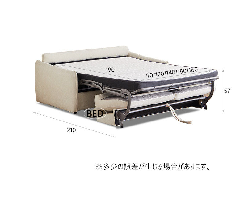 ソファ+ベッド　2WAYソファベッド　来客泊り用ベッド　マッドレス付きG3-7256