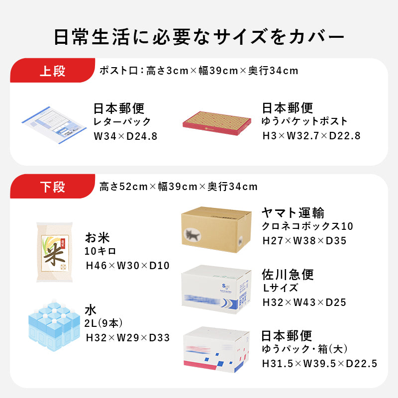 【在庫品】宅配ボックス　スチール炭素鋼　玄関庭　一軒家一戸建て　LPS-4991