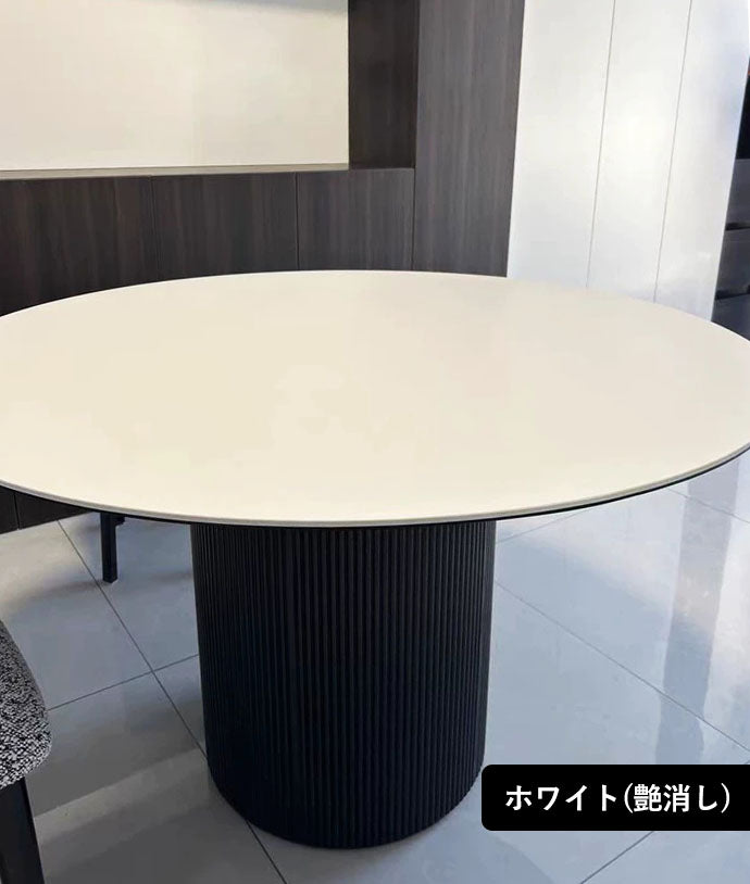 丸ダイニングテーブル 丸テーブル ダイニング  丸形 円型　セラック天板×一本足　fjnw-8810