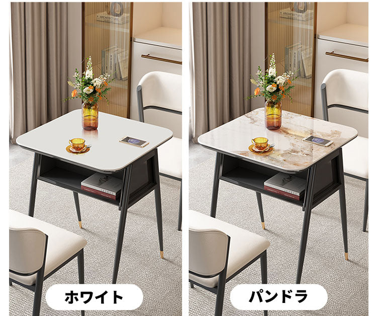 コンパクトなセラミックテーブル　一人暮らし　二人暮らし向け hqm-3219
