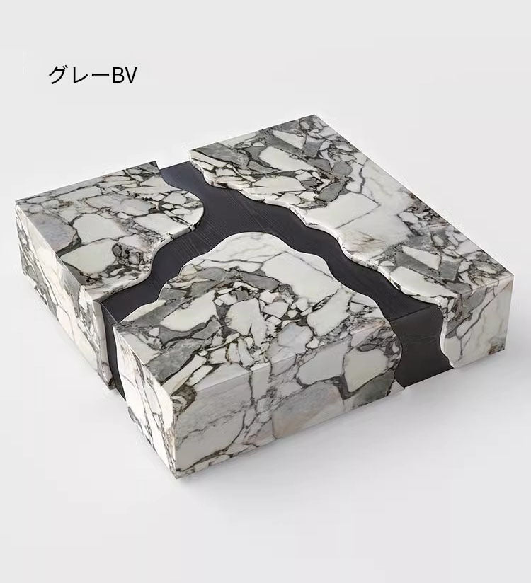 モダン大理石センターテーブル｜オーク素材使用・スタイリッシュデザインでリビングを彩る！ fyeyj-5220