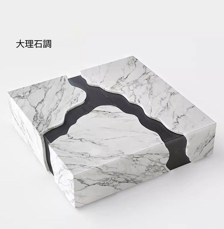 モダン大理石センターテーブル｜オーク素材使用・スタイリッシュデザインでリビングを彩る！ fyeyj-5220