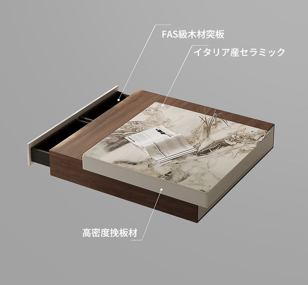 コーヒーテーブル　モダン セラミック センターテーブル - シンプルでスタイリッシュなリビング家具 fjd-4687