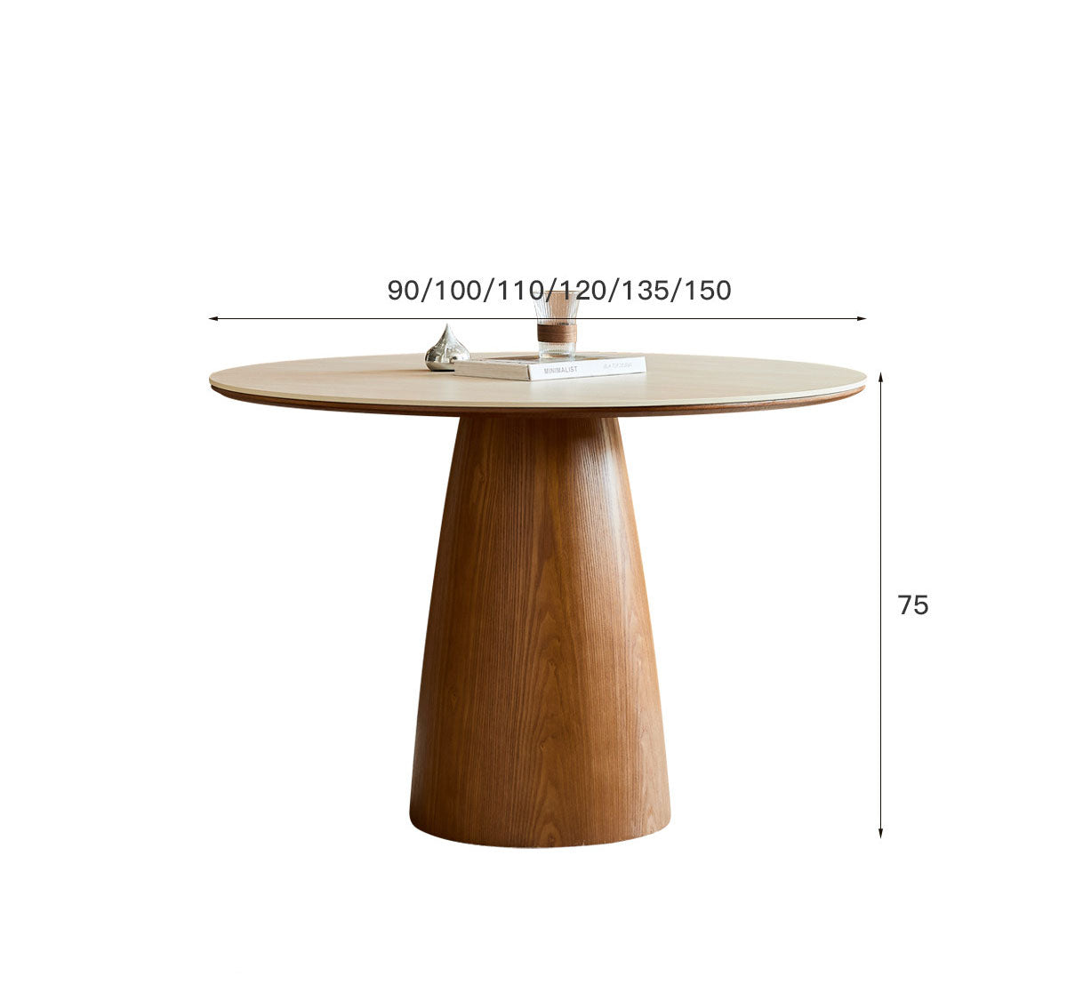 丸テーブル　おしゃれなリビングテーブル　食事ダイニングカフェ　高品質セラミック天板と木製フレーム　インテリアに馴染みやす　falm-0005