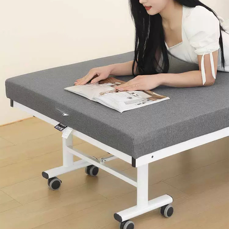 竹炭とウレタンの快適折りたたみ式ベッド - 通気性抜群で快適な睡眠　収納出来るコンパクトベッドフレーム fcsnm-1550