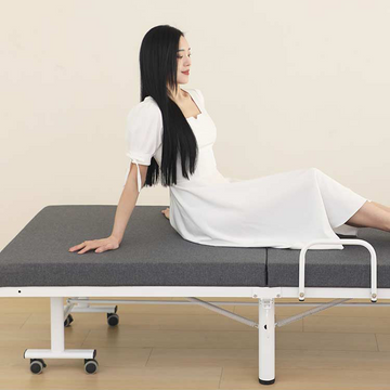 竹炭とウレタンの快適折りたたみ式ベッド - 通気性抜群で快適な睡眠　収納出来るコンパクトベッドフレーム fcsnm-1550