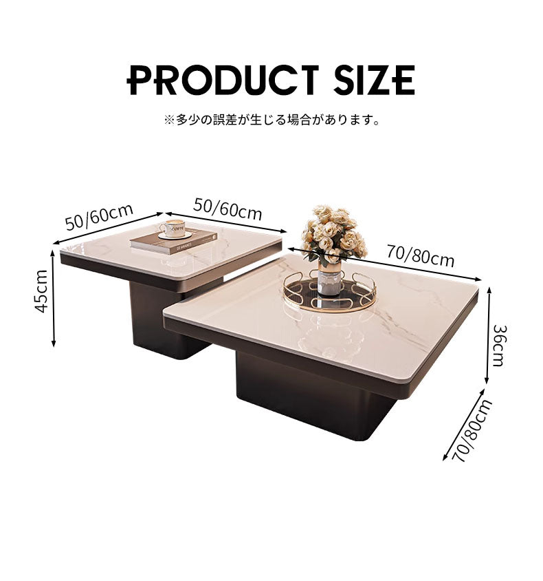スタイリッシュなセラミック+ガラス製センターテーブル  fel-3067