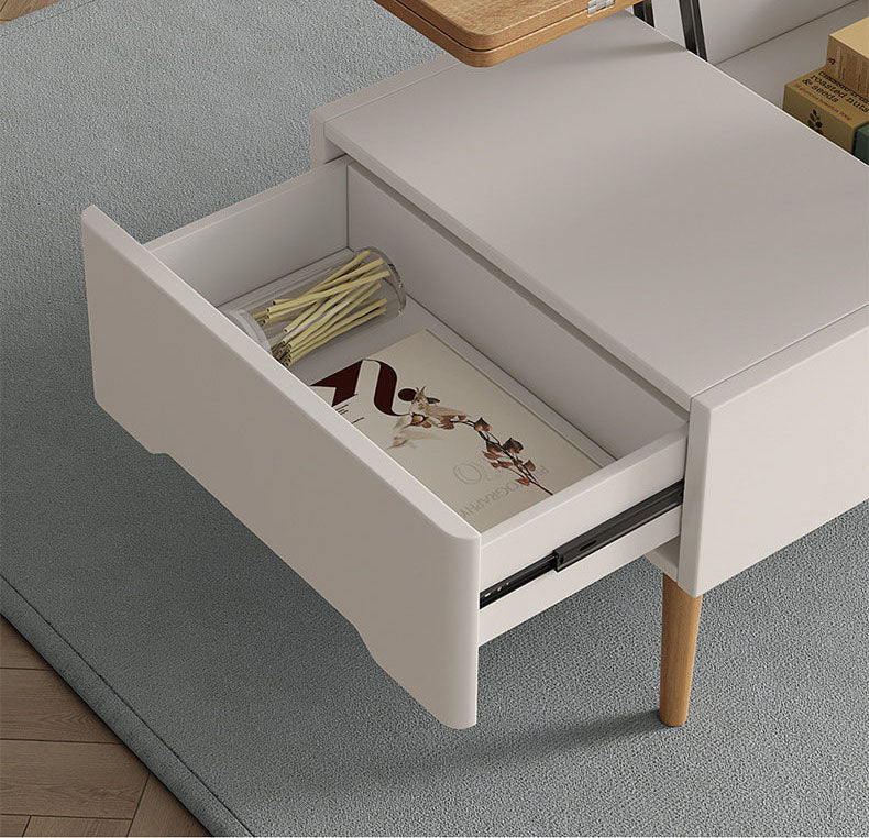 昇降伸縮式　3WAY　引き出し付き　リビングテーブル　ローテーブルソファーテーブル　食事テーブルfknsj-3379