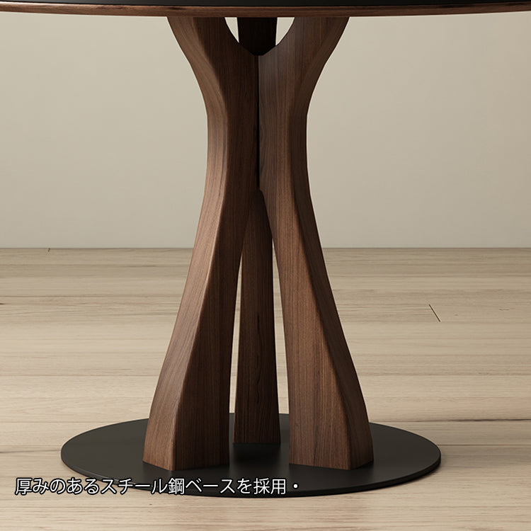 ダイニングテーブル　丸テーブルセラミック製天板　特徴のある脚デザインfmc-3759
