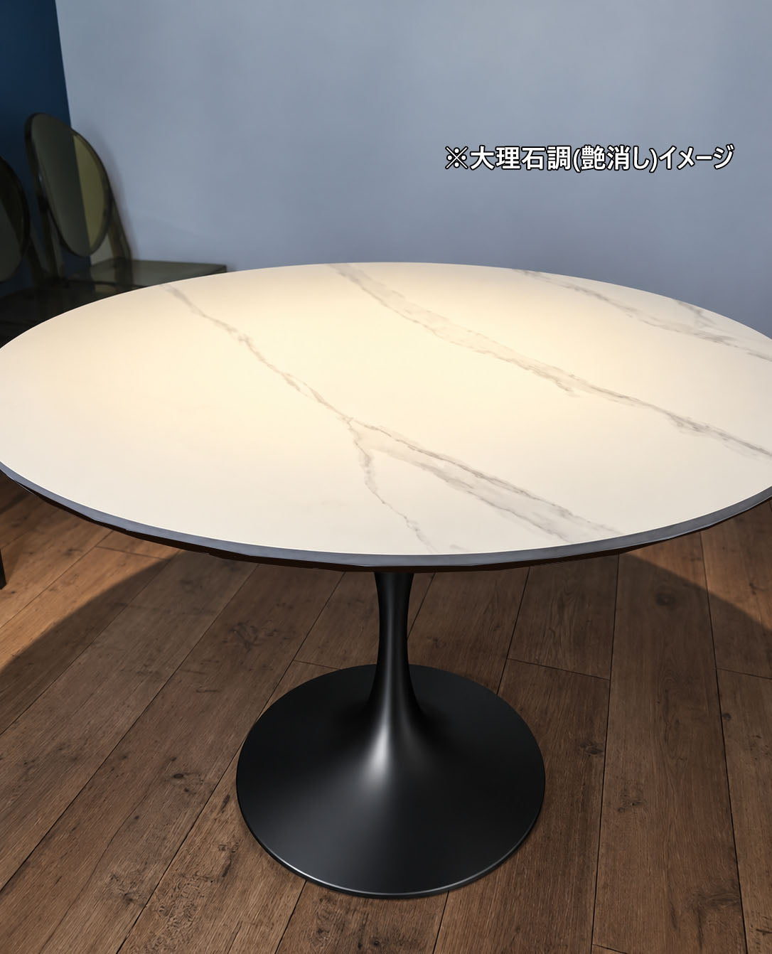 丸テーブル ステンレス脚 幅80〜120cm（5サイズ） テーブル単品 カラー5タイプ fmc-3761-1