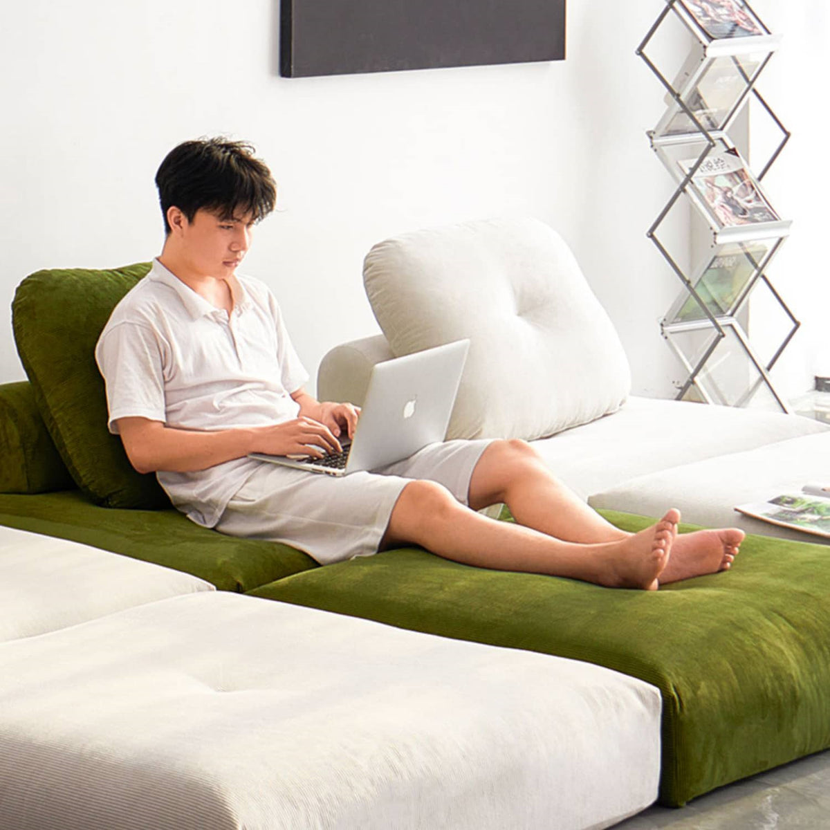 コーデュロイソファー。組み合わせ自由ソファベッドfwlp-938