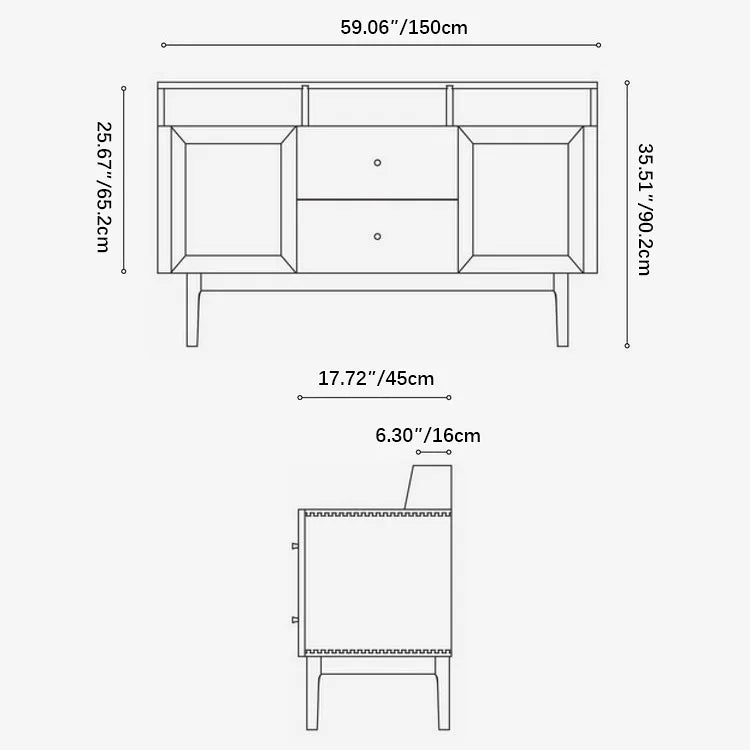 キャビネット 無垢材使用 幅120・150cm ナチュラル fyf-2230