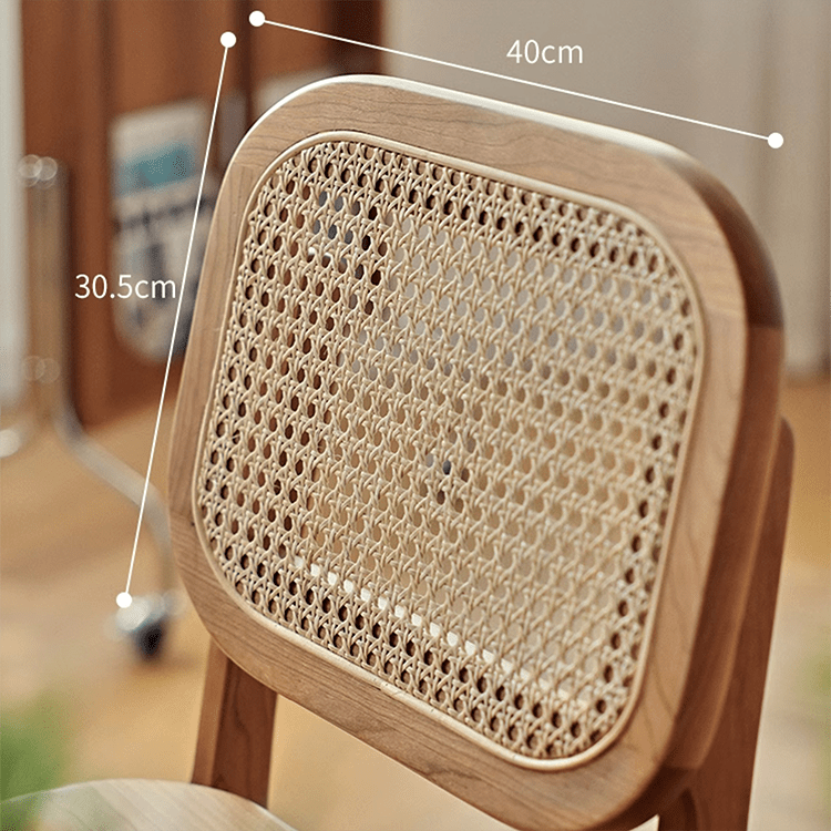 チェリー材とラタン使用のおしゃれなチェア椅子単品 fyg-661