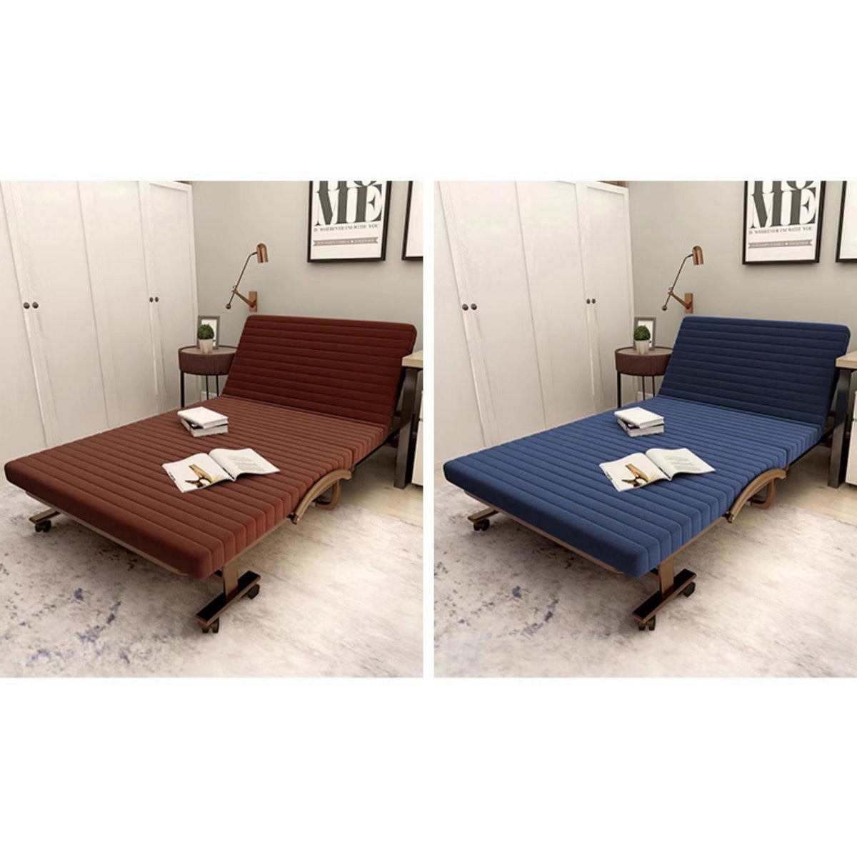 折りたたみタイプベッド【通気性抜群】ココナッツパームエアレザーベッド - 快適で丈夫な眠りをあなたに fyj-1251