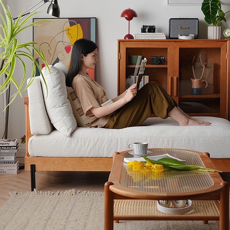 ソファー コーデュロイ生地張り　カウチソファー  fyx-829