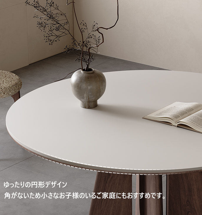 丸テーブル 110cm 円形 セラミック製 ダイニングテーブル hagst-3624