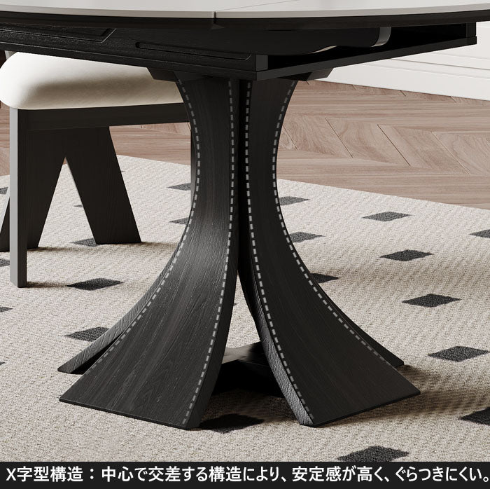 【セラミック＆アッシュ材】スタイリッシュ丸テーブル hagst-571|  hagst-5352