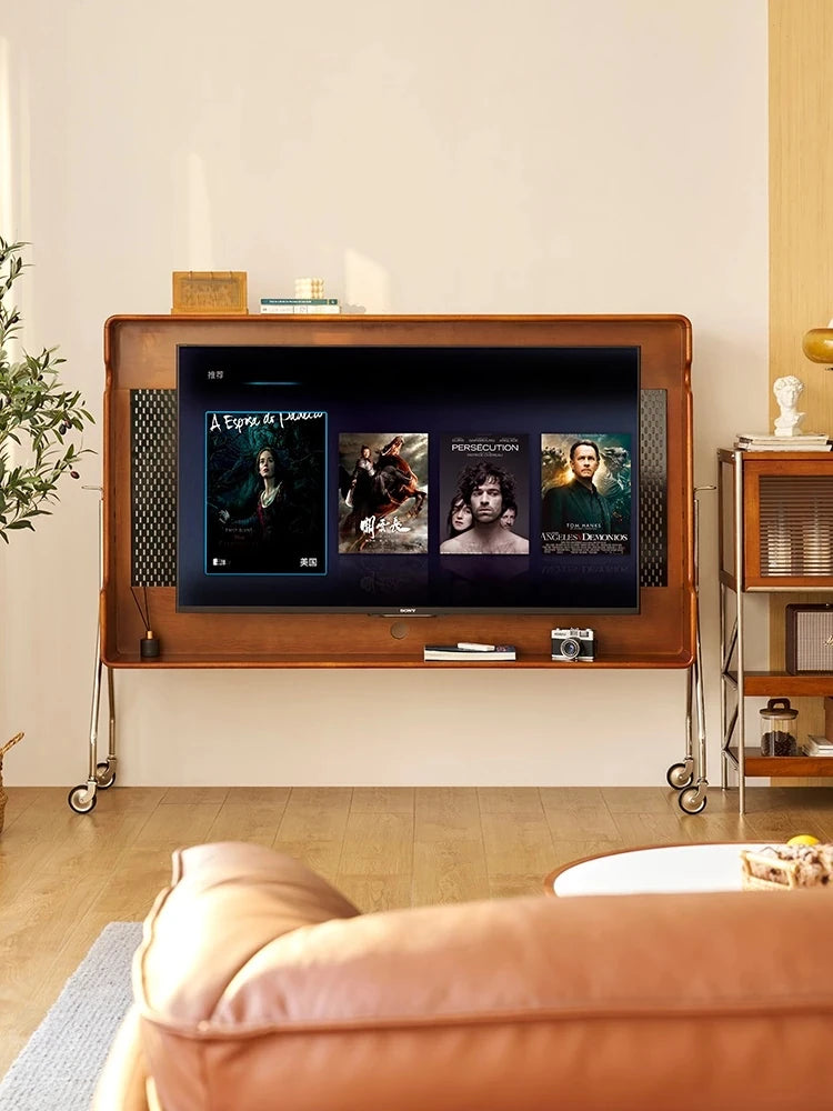 チェリー材 テレビスタンド おしゃれなデザイン 耐久性抜群、シンプルで機能的なリビング家具 hby-4601