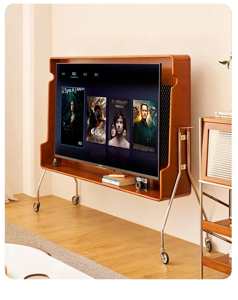 チェリー材 テレビスタンド おしゃれなデザイン 耐久性抜群、シンプルで機能的なリビング家具 hby-4601