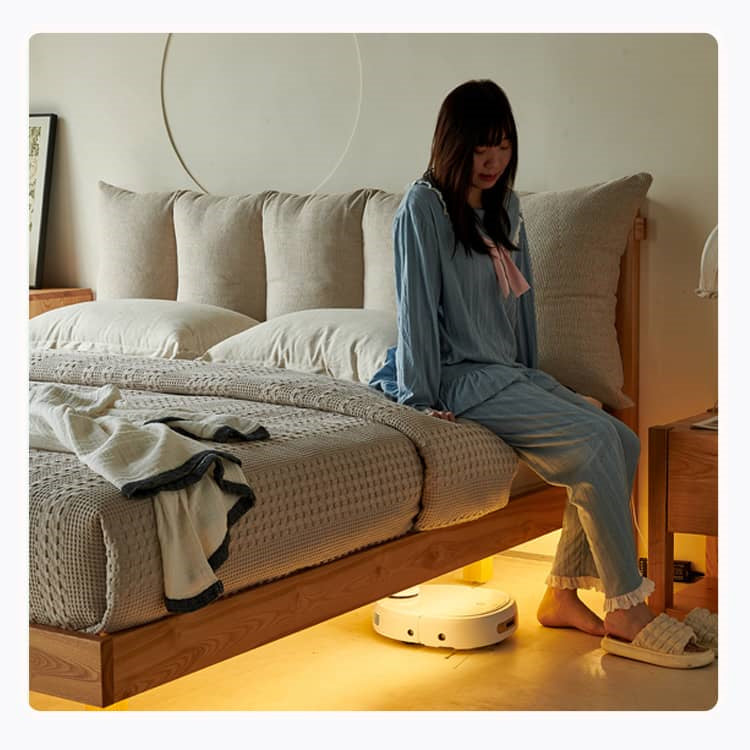 ベッド 高級感 ヘッドボード ヘッドボード付 北欧風 木製ベッド おしゃれ  hjhms-1047
