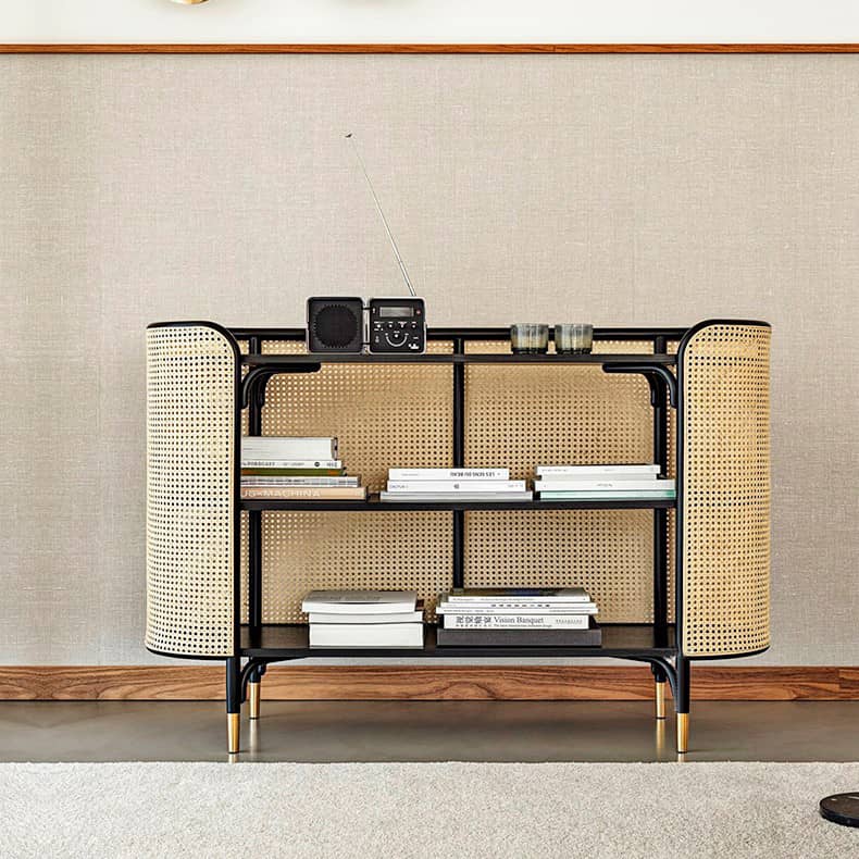 ラタン材のキャビネット 収納家具 htzm-1525