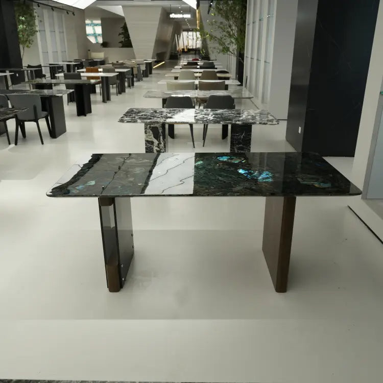 高級天然大理石テーブル 【実店舗展示中】プラチナダイヤマーブルテーブル大理石家具　jrjj-A06