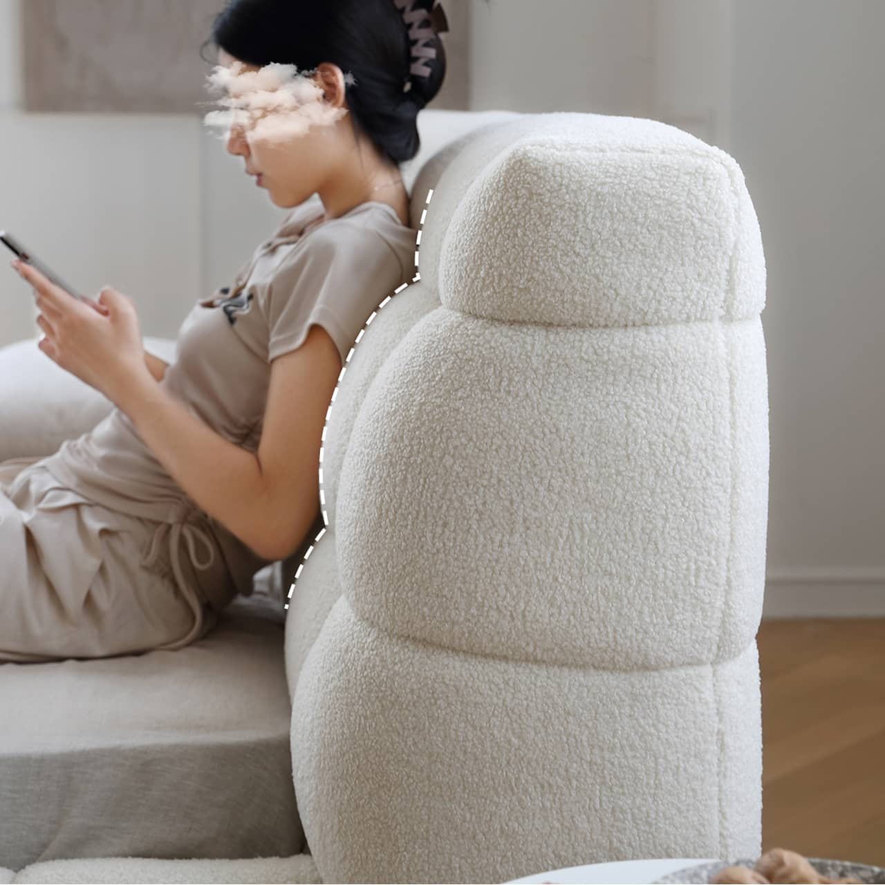 ローベッド パイン材使用のシープボア生地 - my-378 - BestKagu