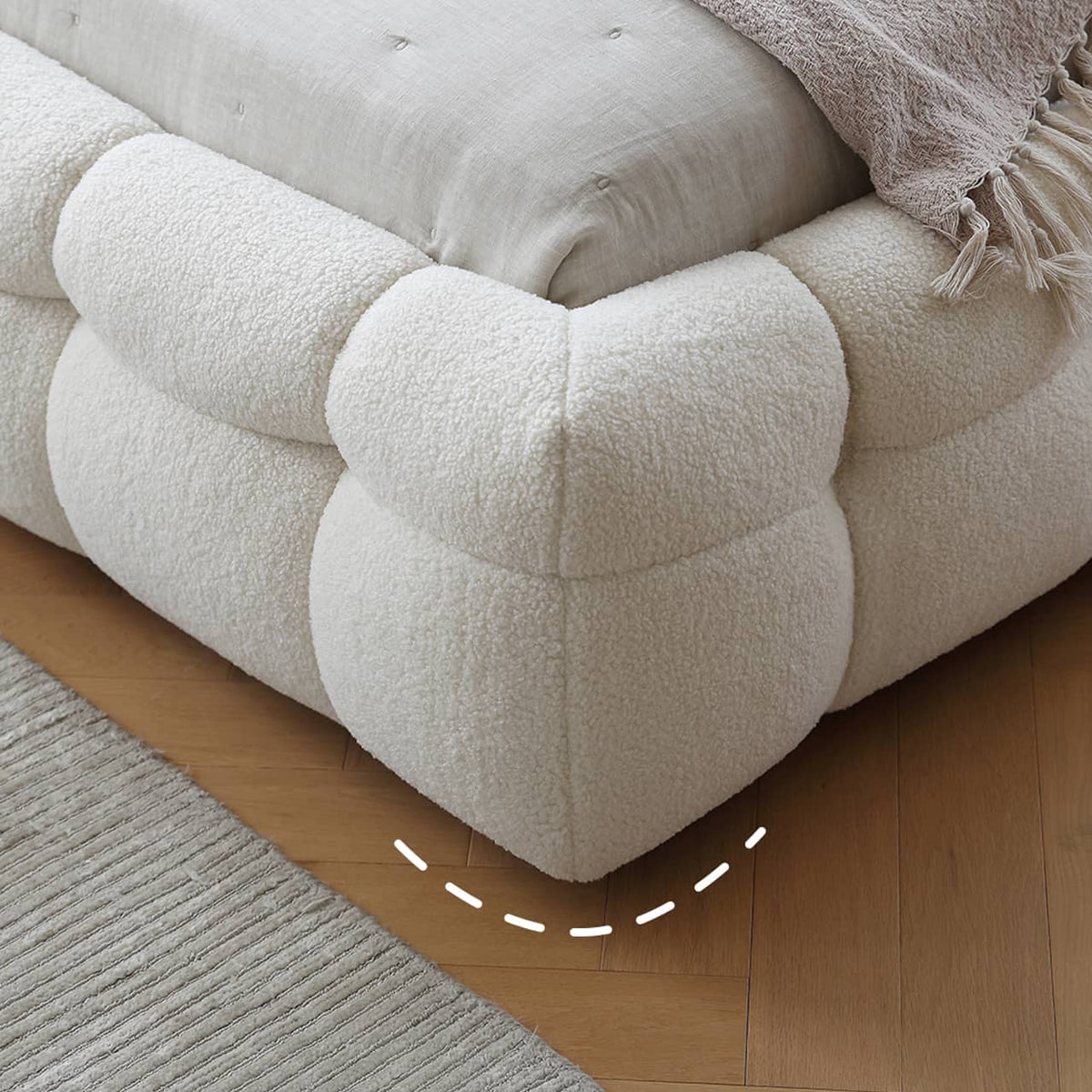 ローベッド パイン材使用のシープボア生地 - my-378 - BestKagu