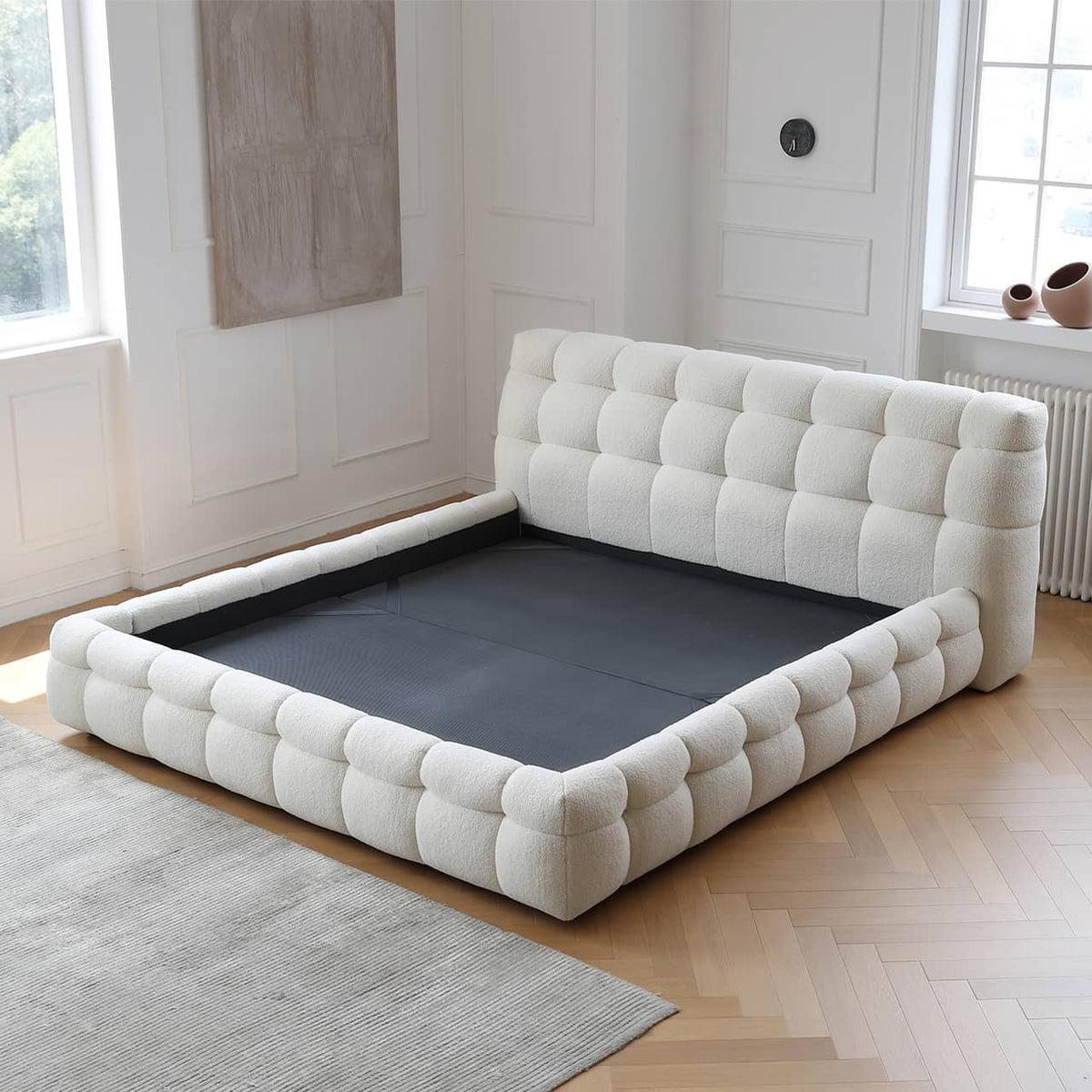 ローベッド パイン材使用のシープボア生地 - my-378 - BestKagu