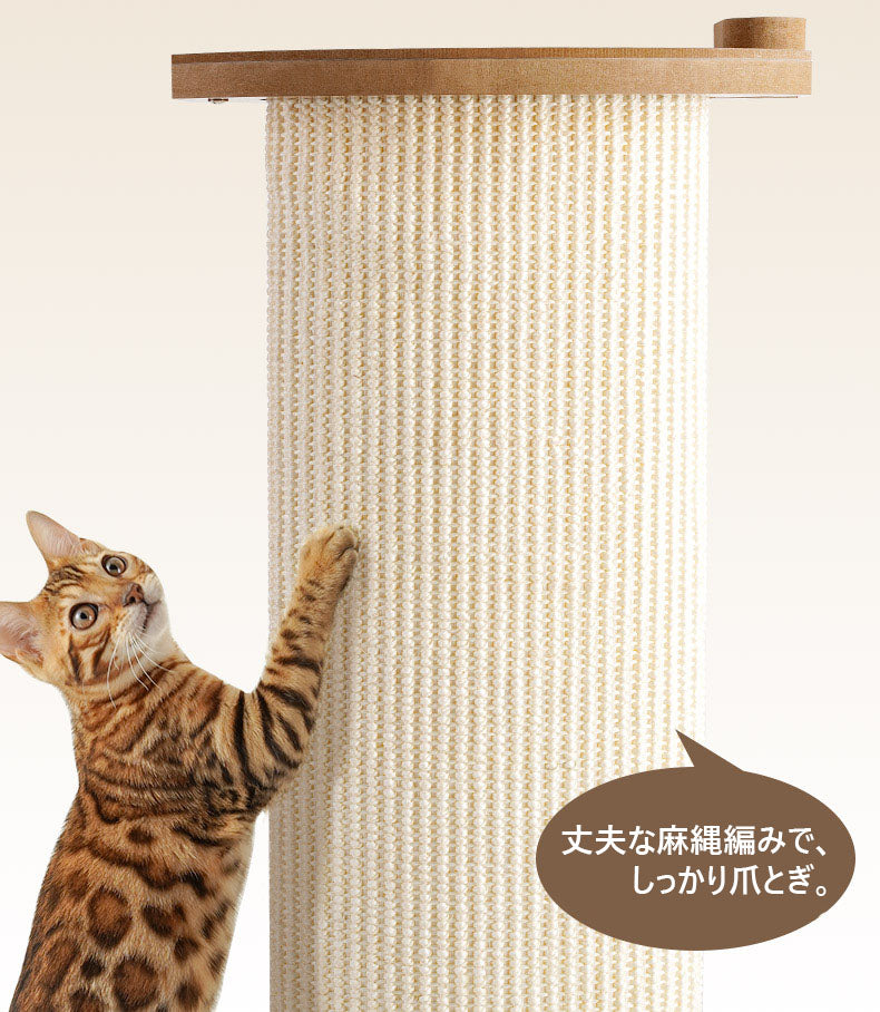 大型・立て型 猫用爪とぎ｜丈夫なサイザル麻縄・角度調節可能 pcst-8489