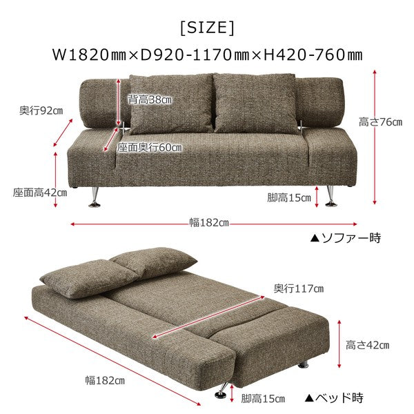 【在庫品】ソファベッド カイルII ファブリックsup-12467344