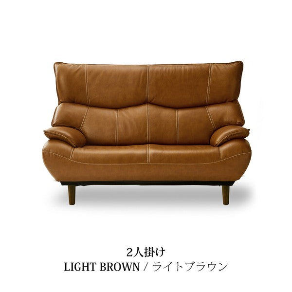 【一部在庫品】 革張りソファ マリアン 革/PVC 背KD仕様 sup-13087235
