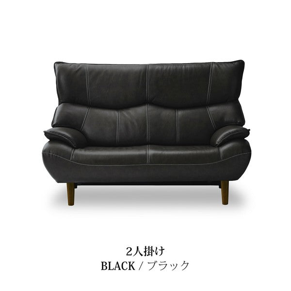 【一部在庫品】 革張りソファ マリアン 革/PVC 背KD仕様 sup-13087235