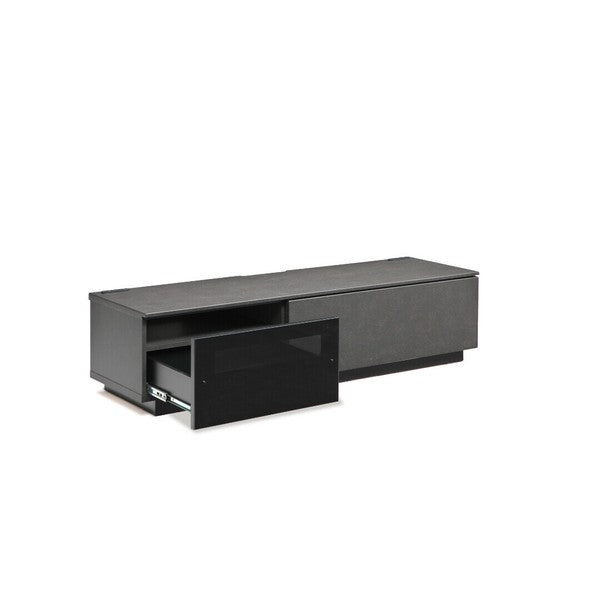 【一部在庫品】テレビボード シンプルモダンなブラックのセラミック調ローボード　ブラック色sup-13425939