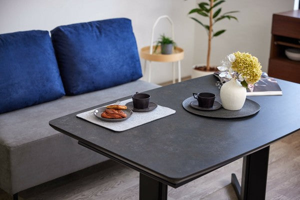 【在庫品】ダイニングテーブル、リビングテーブル傷・汚れに強いメラミン天板　食事・くつろぐ・デスクワークの移行がスムーズに行える時短テーブル　140/160サイズ　2色対応sup-13688142