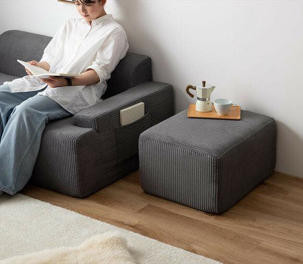 【在庫品】2人掛　3人掛けソファ　コーデュロイ生地のローソファー　完成品sup-13729374
