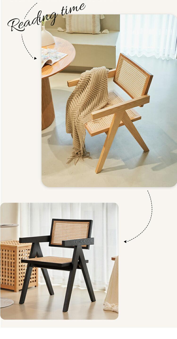ラタンチェア 籐編み椅子 幅48/52cm カフェチェア sx-480 - BestKagu