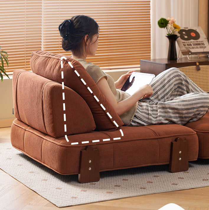 1人掛けソファベッド 折りたたみ組み合わせ自由なコーデュロイ生地張りソファ おしゃれな部屋におすすめ ysys-10025