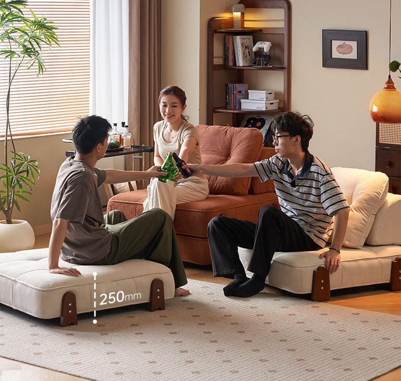1人掛けソファベッド 折りたたみ組み合わせ自由なコーデュロイ生地張りソファ おしゃれな部屋におすすめ ysys-10025
