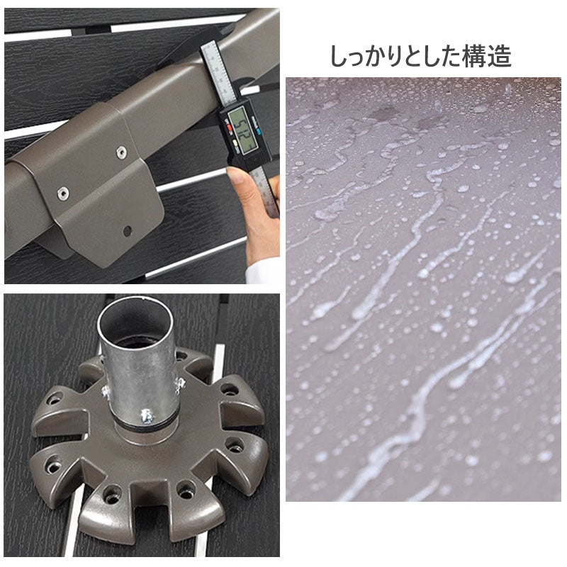 LEDライト付き ガーデンパラソル  角度調整紫外線対策 【土台120kg】　zy-023