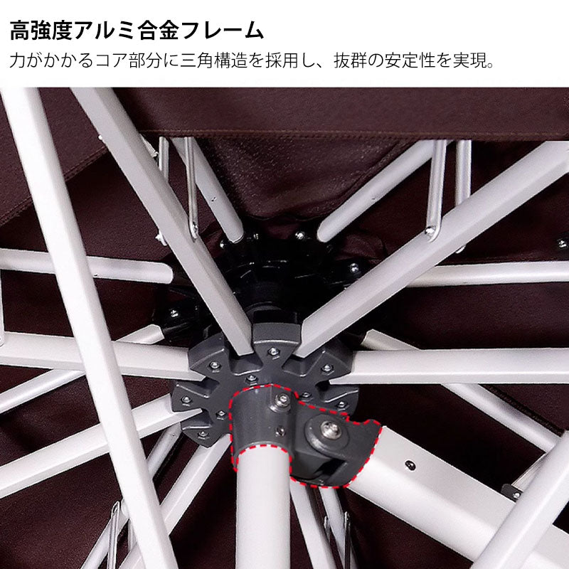 LED ガーデンパラソル 250/350cm【グレードアップ106mm】 zy-56-2